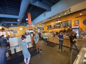 Counter area where you place an order at Middle Way Cafe in Anchorage