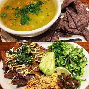 A vegan breakfast special and a daily soup at Middle Way Cafe in Anchorage