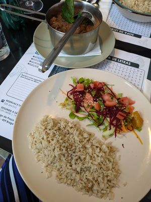 Feijoada vegan com soja. at Anjo Verde in Braga