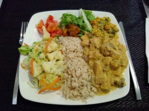 Tofu with corn cream at Anjo Verde in Braga