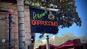   at Aroma Coffee & Tea in Studio City