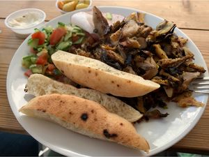 Shwarma at Sultana in Tel Aviv