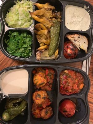 Our take away! at Sultana in Tel Aviv