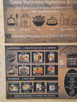 Menu July 2024 at Fragrant Delice in Corsica