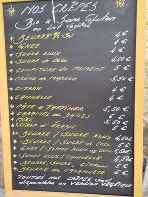 Different kind of Crepes at Fragrant Delice in Corsica