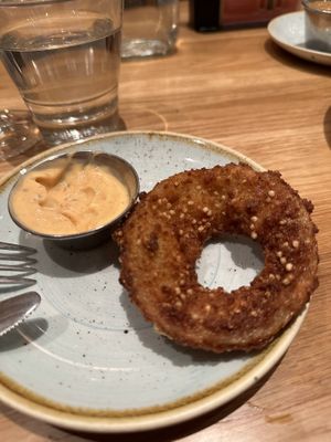 Quinoa onion rings  at Fresh Kitchen & Juice Bar in Toronto