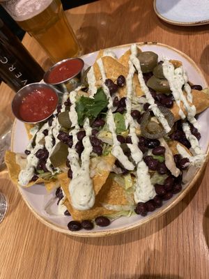 Black bean nachos  at Fresh Kitchen & Juice Bar in Toronto