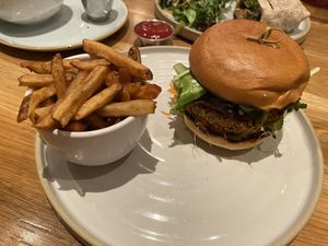 Cali burger - grain patty  at Fresh Kitchen & Juice Bar in Toronto