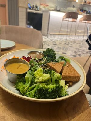 The favorite bowl with powerhouse sauce  at Fresh Kitchen & Juice Bar in Toronto