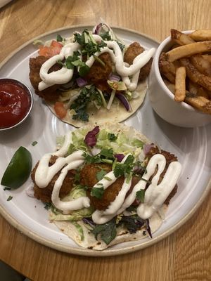 Cauliflower tacos  at Fresh Kitchen & Juice Bar in Toronto