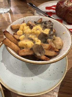 Vegan poutine (side portion)  at Fresh Kitchen & Juice Bar in Toronto