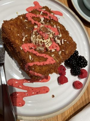 Almond butter french toast  at Fresh Kitchen & Juice Bar in Toronto