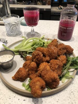 Cauliflower wings  at Fresh Kitchen & Juice Bar in Toronto