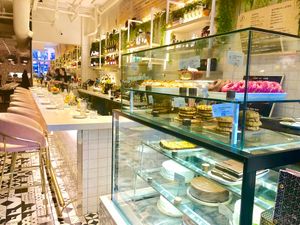 Inside the Fresh on Front restaurant.  at Fresh Kitchen & Juice Bar in Toronto