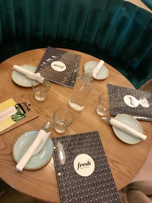 Stylish set up at Fresh Kitchen & Juice Bar in Toronto