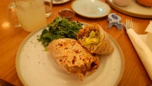 9 layer burrito - excellent! at Fresh Kitchen & Juice Bar in Toronto