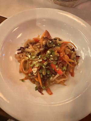 Made vegan - Belizian Asian Fusion w/glass noodles - no added protein   at Elvi's Kitchen in San Pedro