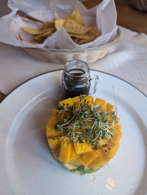 Mango crudito at Elvi's Kitchen in San Pedro