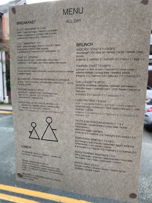 Food menu (September 2020)  at Short + Stout in Chester