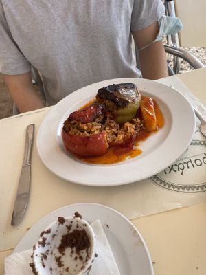 Stuffed veg at To Dromaki in Aegina