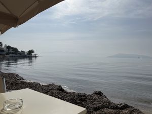 View from our table  at To Dromaki in Aegina
