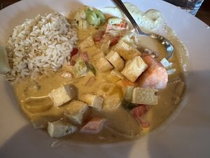 tofu coconut curry  at Crater Lake Lodge in Klamath Falls