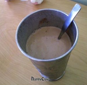 banana mocha vegan milkshake (made with Rice Dream) at Meridian Cafe in Louisville