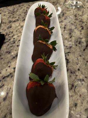Chocolate covered strawberries 🍓   at Restaurant O in Coos Bay