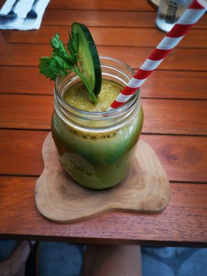 Alkaline juice 🌿 at Kin Cafe in Seminyak