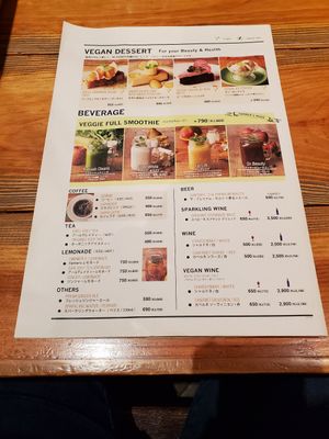 メニュー裏面 #Veganuary at Mr. Farmer - Midtown Hibiya in Tokyo