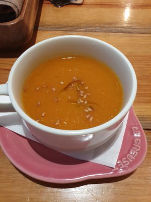 Carrot soup at Mr. Farmer - Midtown Hibiya in Tokyo