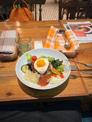 Vegan loco moco very tasty   at Mr. Farmer - Midtown Hibiya in Tokyo