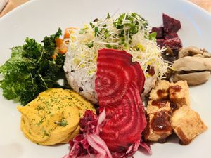 Vegan Buddha bowl (seasonal)  at Mr. Farmer - Midtown Hibiya in Tokyo