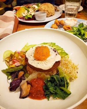 Vegan loco moco at Mr. Farmer - Midtown Hibiya in Tokyo