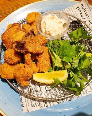 Vegan fried chicken at Mr. Farmer - Midtown Hibiya in Tokyo