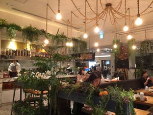 Seating (as seen from the back of the restaurant) at Mr. Farmer - Midtown Hibiya in Tokyo