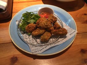 Fried avocado at Mr. Farmer - Midtown Hibiya in Tokyo