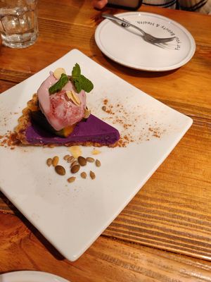 Purple pumpkin tart (vegan) at Mr. Farmer - Midtown Hibiya in Tokyo