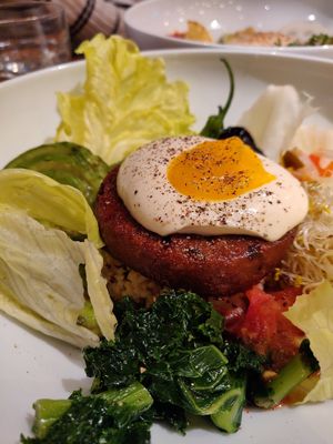 Loco moco (vegan) at Mr. Farmer - Midtown Hibiya in Tokyo
