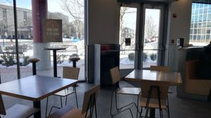 Inside seating at Chipotle in Secaucus