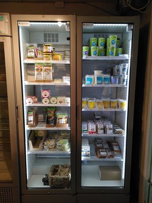 Vegan cheeses and meats at Spidsroden in Copenhagen