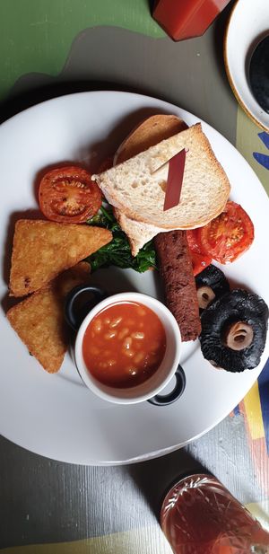 Vegan breakfast at The Cosy Club in Hereford