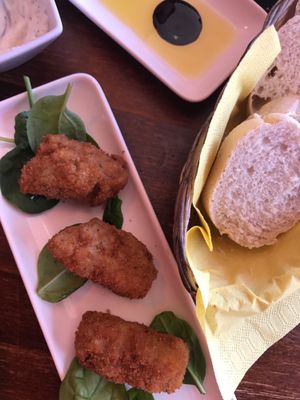 Asparagus croquettes  at Lola's Tapas Restaurant in Bournemouth