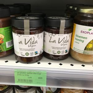 Vegan chocolate spread at BioJu in Tirana