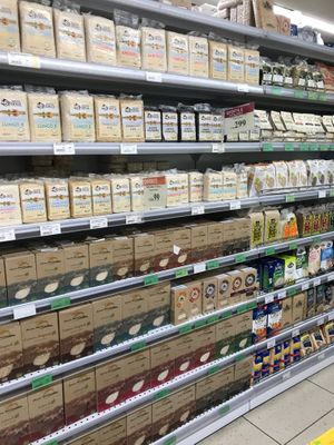 Another aisle at BioJu in Tirana