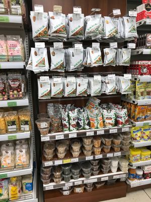 Dried snacks at BioJu in Tirana