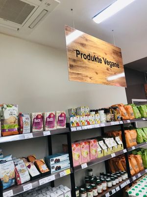 Vegan section at BioJu in Tirana