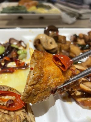 Close up shezuan tofu  #Veganuary at Chéng 誠 - Lohas VLML - Songshan District in Taipei