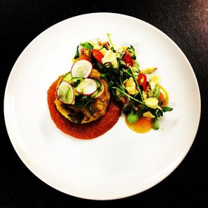 Bombay potato cake at Sage & Honey in Burton Upon Trent