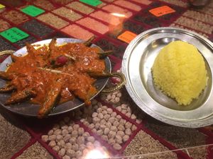 Okura curry at Taj Mahal in Sapporo